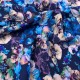 Flowers Pattern Printed Viscose Fabric - Dark Blue / Multi VS0002 Flowers Pattern Printed Viscose Fabric - Dark Blue / Multi VS0002
