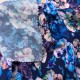 Flowers Pattern Printed Viscose Fabric - Dark Blue / Multi VS0002