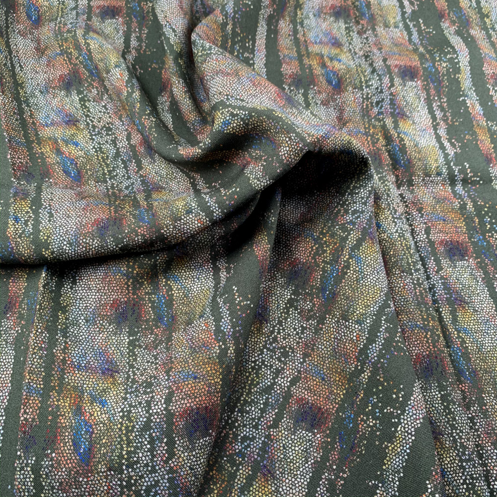 Oxide Pattern Viscose Fabric - Multi Color VS0012 Oxide Pattern Viscose Fabric - Multi Color VS0012