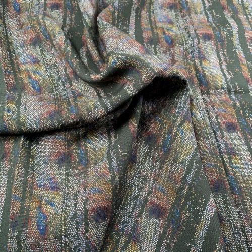 Oxide Pattern Viscose Fabric - Multi Color VS0012