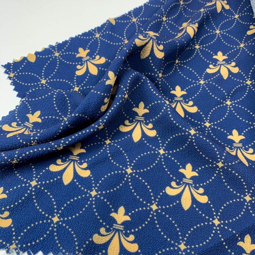 Royal Pattern - Printed Fabric - Blue / Mustard DPS0001