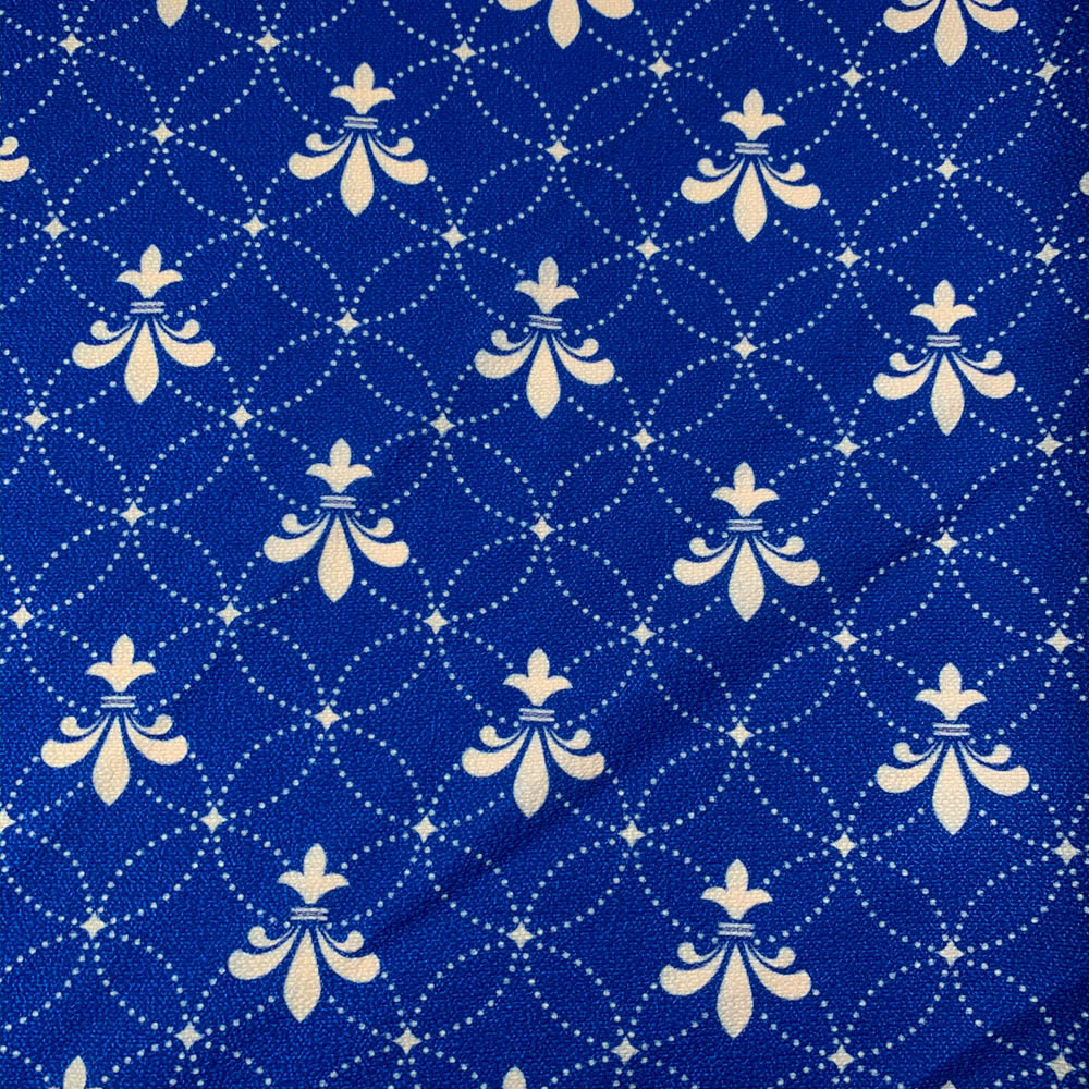 Royal Pattern - Printed Fabric - Blue / Mustard DPS0001