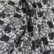 Black Flowers - Printed Fabric - Black / White DPS0002