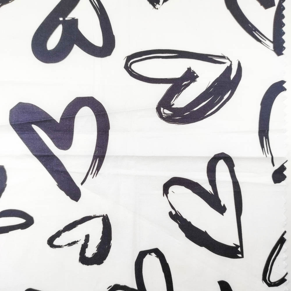 50/1 Poplin Fabric Heart Printed PPL0016