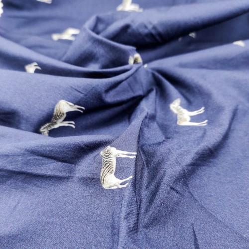 50/1 Poplin Fabric Zebra Printed PPL0002
