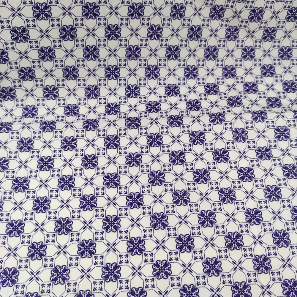 Geometric Flower Printed 50/1 Poplin Fabric PPL0003