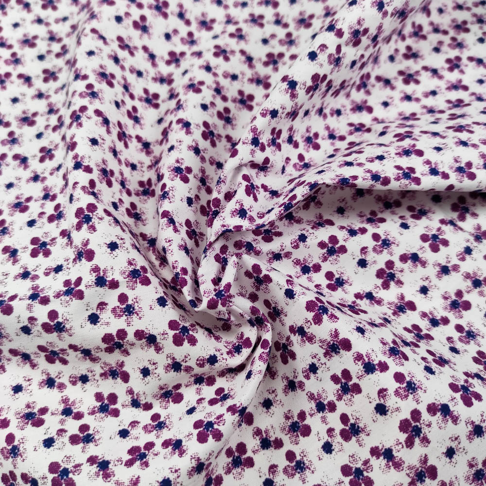 50/1 Poplin Fabric Pink Flower Printed PPL0004