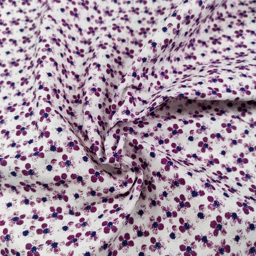 50/1 Poplin Fabric Pink Flower Printed PPL0004