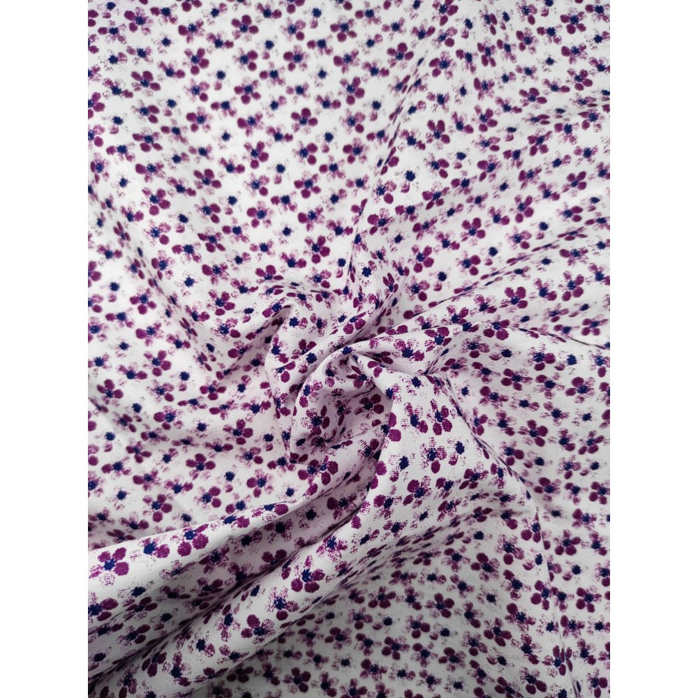 50/1 Poplin Fabric Pink Flower Printed PPL0004