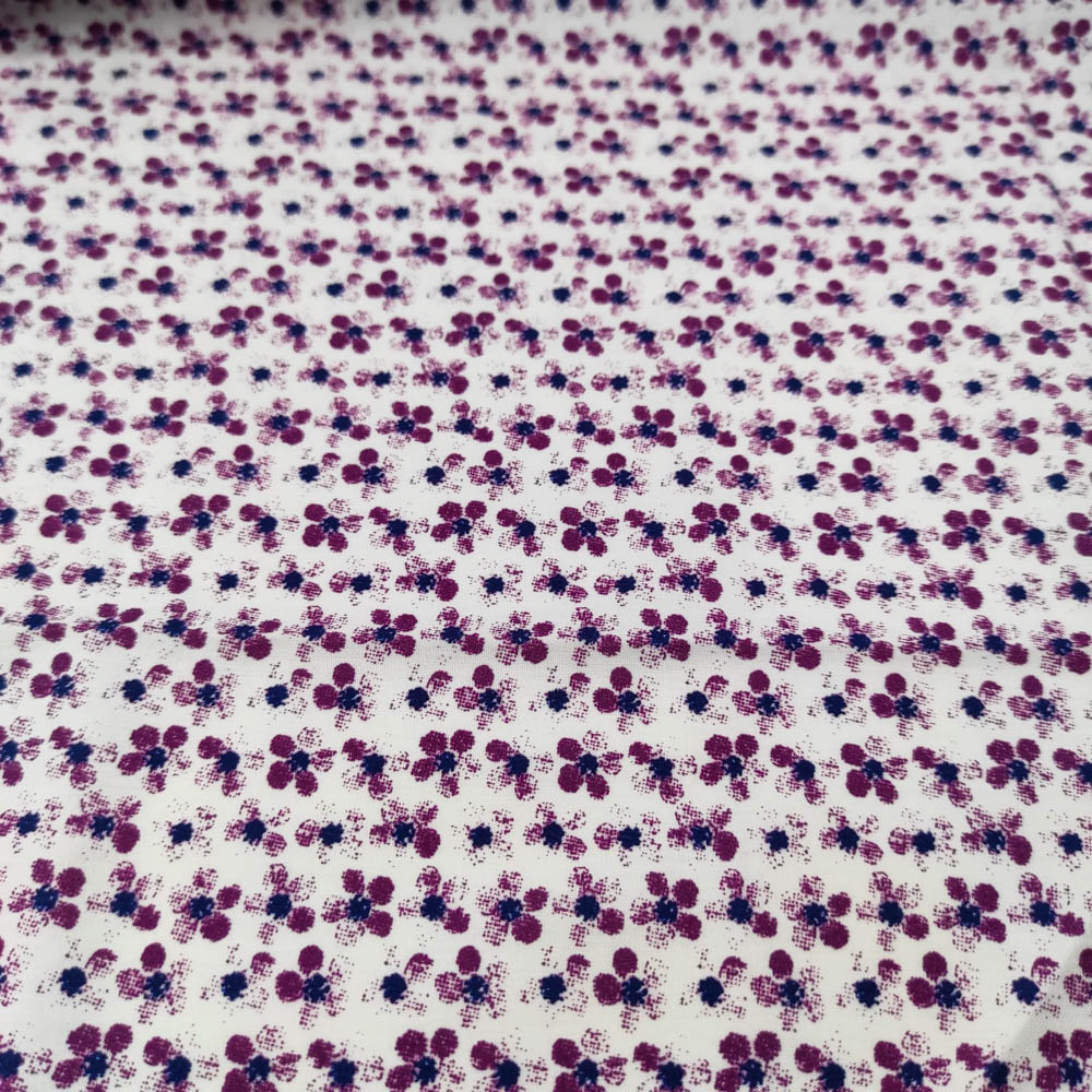 50/1 Poplin Fabric Pink Flower Printed PPL0004