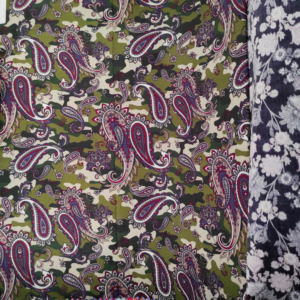 50/1 Poplin Fabric Camouflage Floral Printed PPL0006