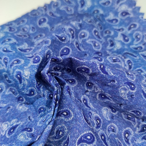 50/1 Poplin Fabric Blue Drop Printed PPL0008