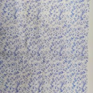50/1 Poplin Fabric Blue Flowers Printed PPL0009