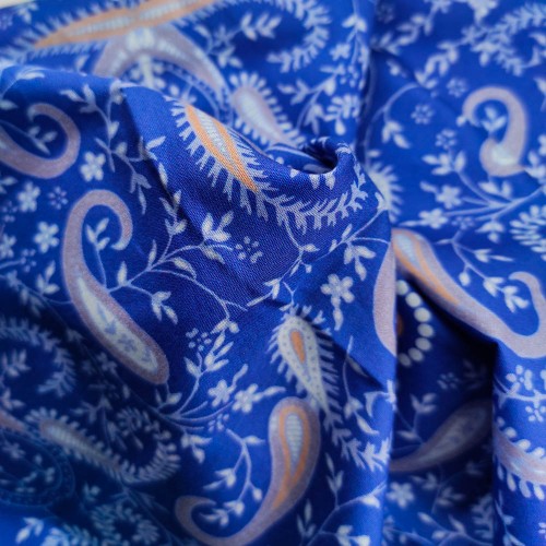 50/1 Poplin Fabric Blue Lynx Printed PPL0010