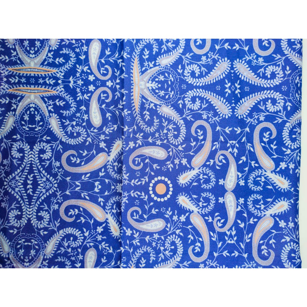 50/1 Poplin Fabric Blue Lynx Printed PPL0010