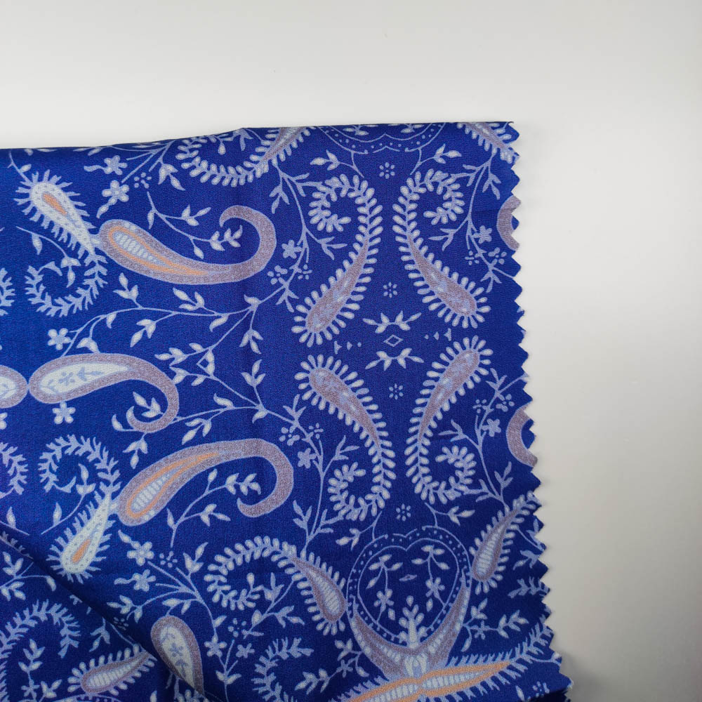 50/1 Poplin Fabric Blue Lynx Printed PPL0010