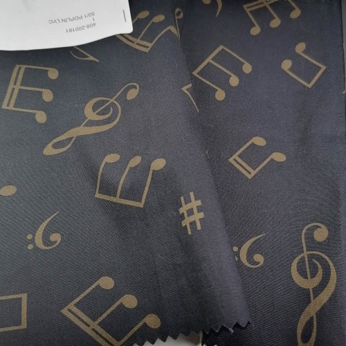 50/1 Poplin Fabric Musical Pattern Printed PPL0020