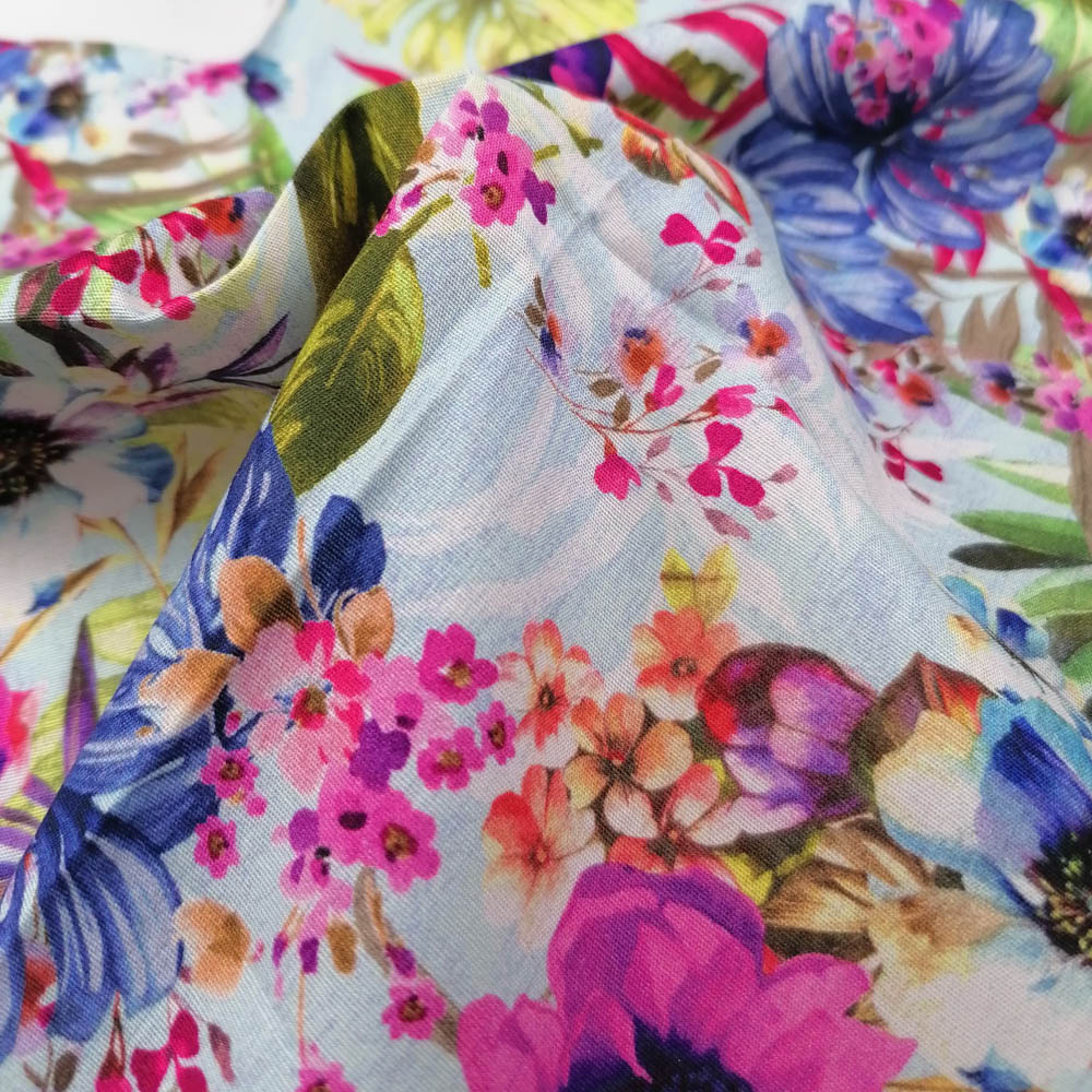 50/1 Poplin Fabric Botanical Garden Pattern Printed PPL0021