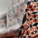 50/1 Poplin Fabric Geometric Orange Printed PPL0025