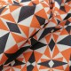 50/1 Poplin Fabric Geometric Orange Printed PPL0025